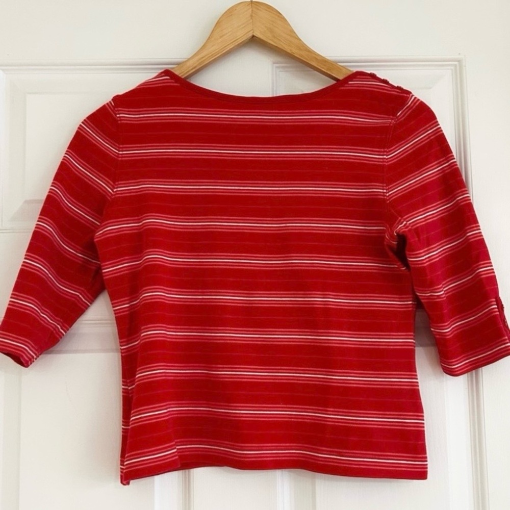 WESTBOUND Striped 3/4 Sleeve Top